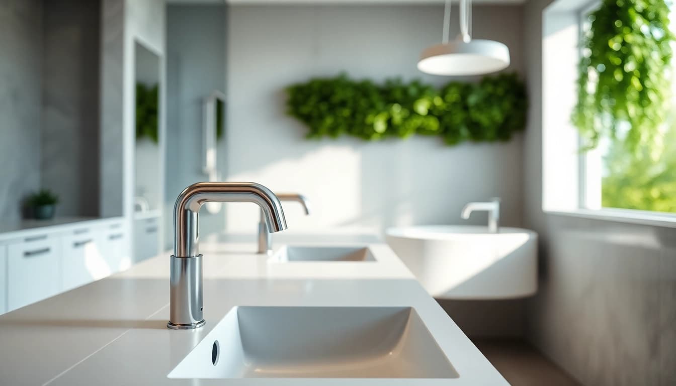 Die hochwertige Sanitärlösung von sonni sanitär GmbH zeigt innovative Badezimmerarmaturen in einem modernen Design.