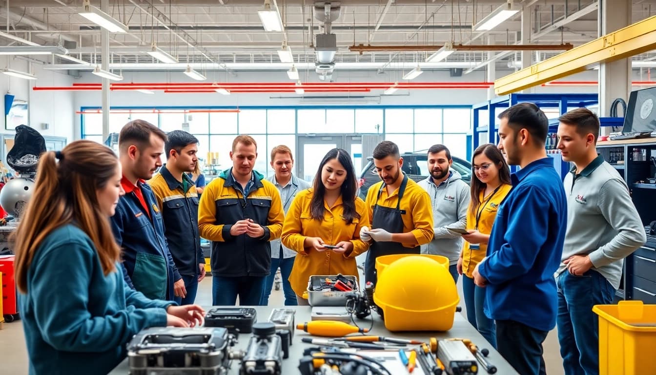 Students thrive at trade schools in Southern California, actively participating in hands-on training.