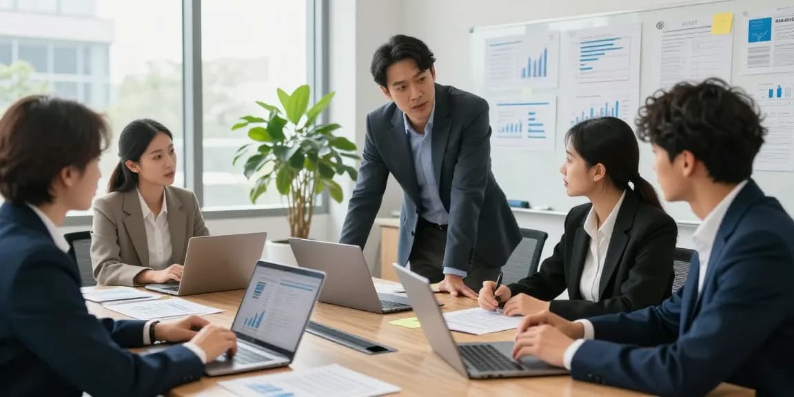 Team discussing youlend merchant cash advance strategies in a modern office