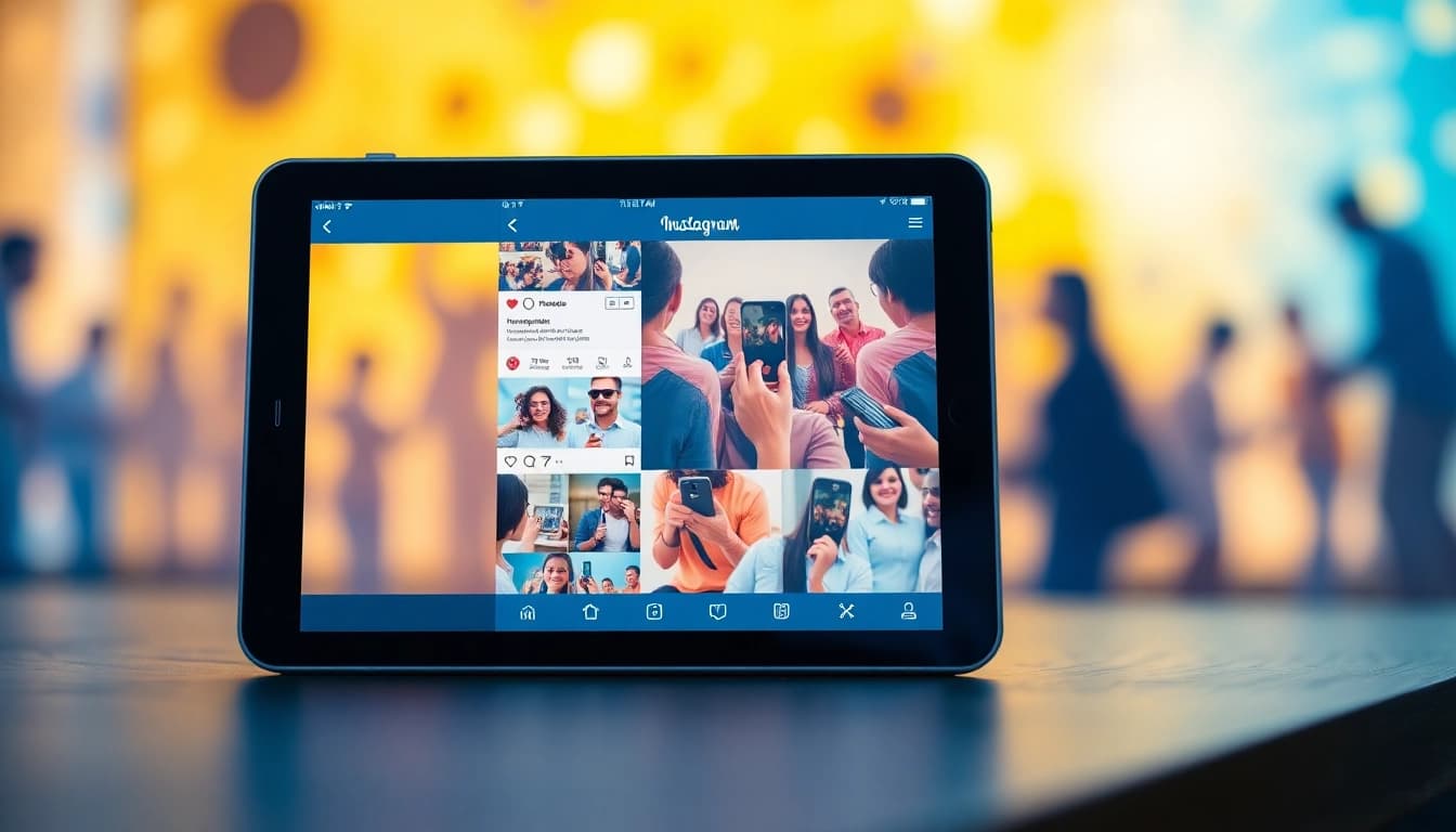 instagram フォロワー 購入を促す画面と成長する統計を描いたビジュアル。