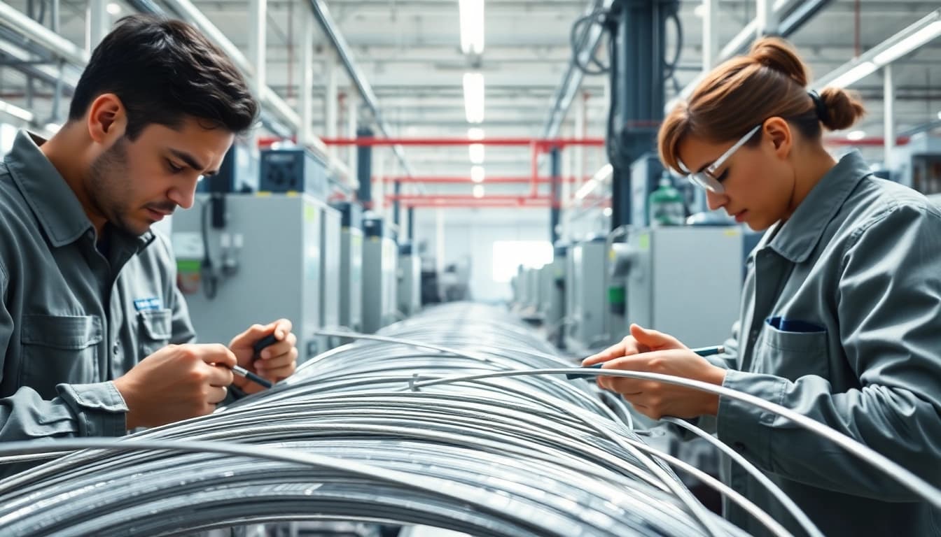 Flexible Wire Manufacturer assembling high-quality wires in a professional factory.