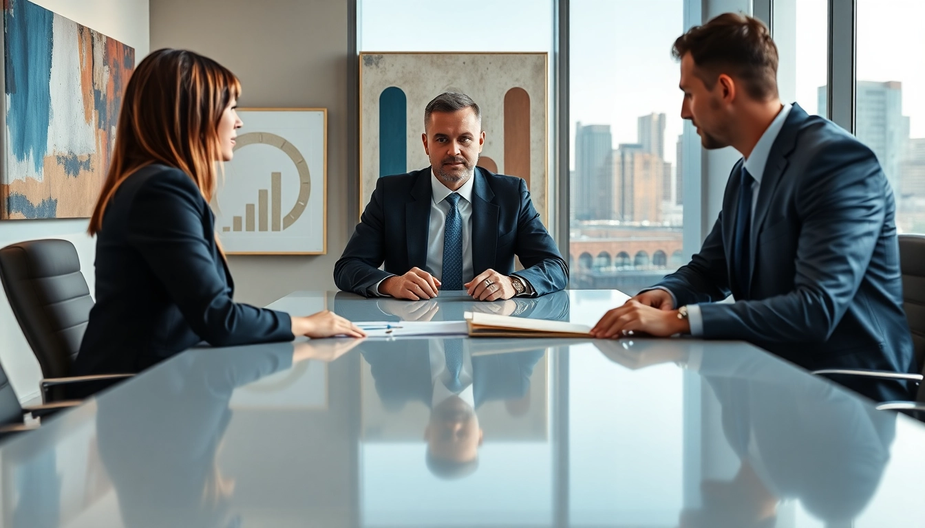 Engaging Washington DC Venture Capital Lawyer discussing strategies in a modern office.