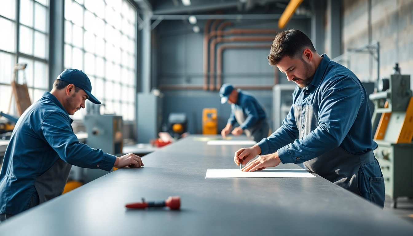 Discover surfacing solutions applied by skilled professionals in an engaging industrial environment.