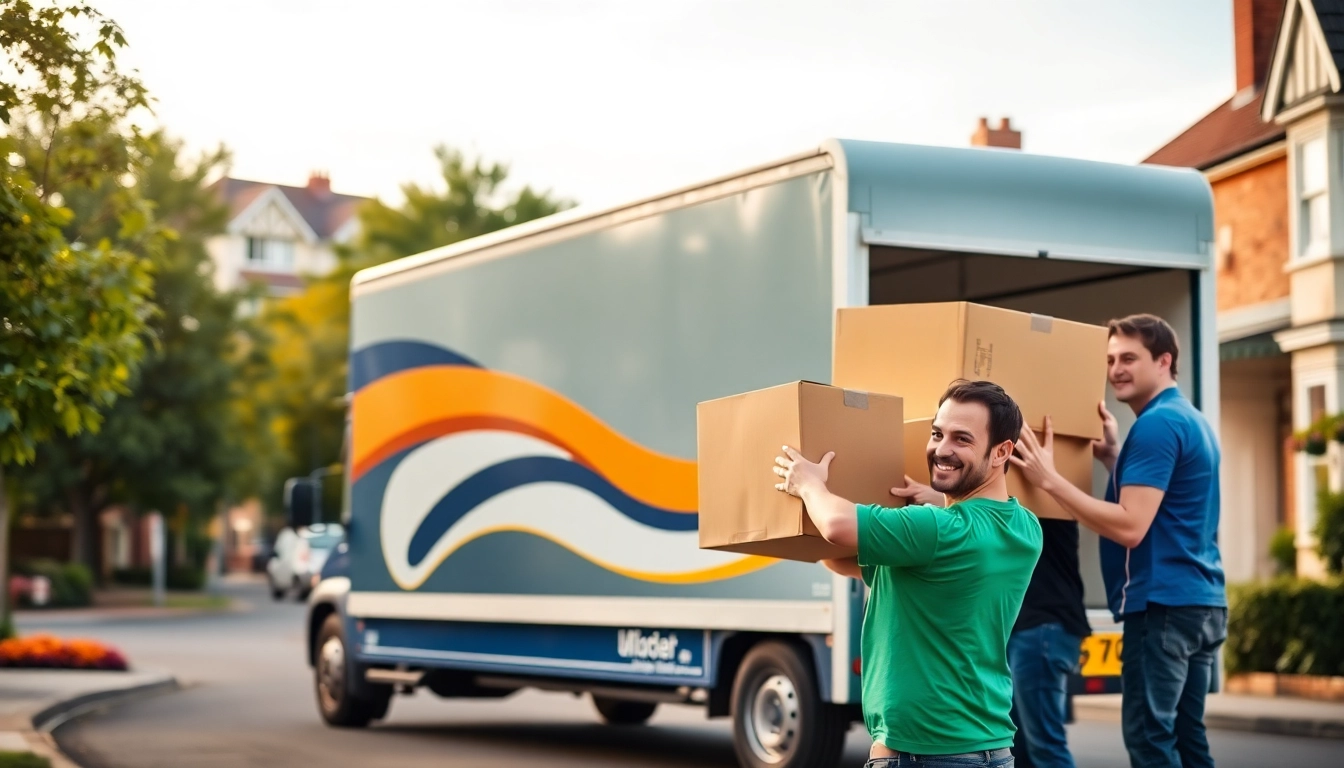 Efficient removals in Cheltenham with a professional moving team and truck in a scenic neighborhood.