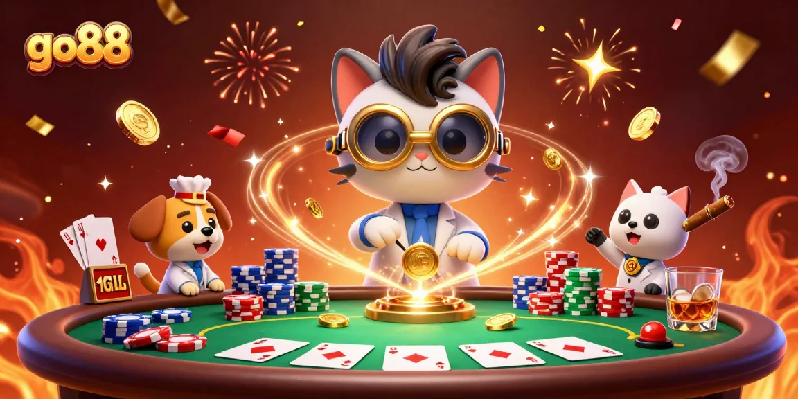Experience high-stakes gameplay with go88, featuring vibrant casino elements and a thrilling atmosphere.