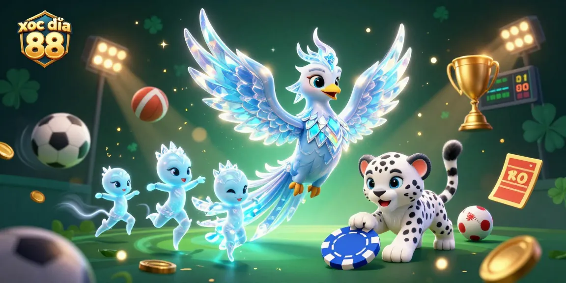 Experience the excitement of xóc đĩa 88 with dazzling illustrations of mythical adventures and thrilling gambling actions.
