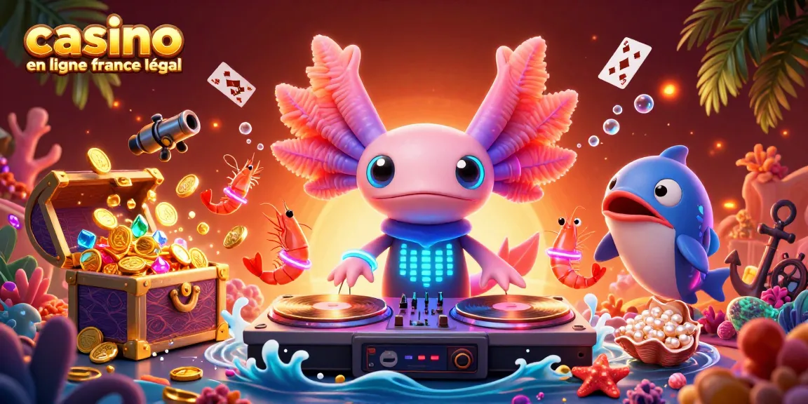 Vibrez avec le casino en ligne France légal grâce à un axolotl DJ et ses acolytes aquatiques animés.