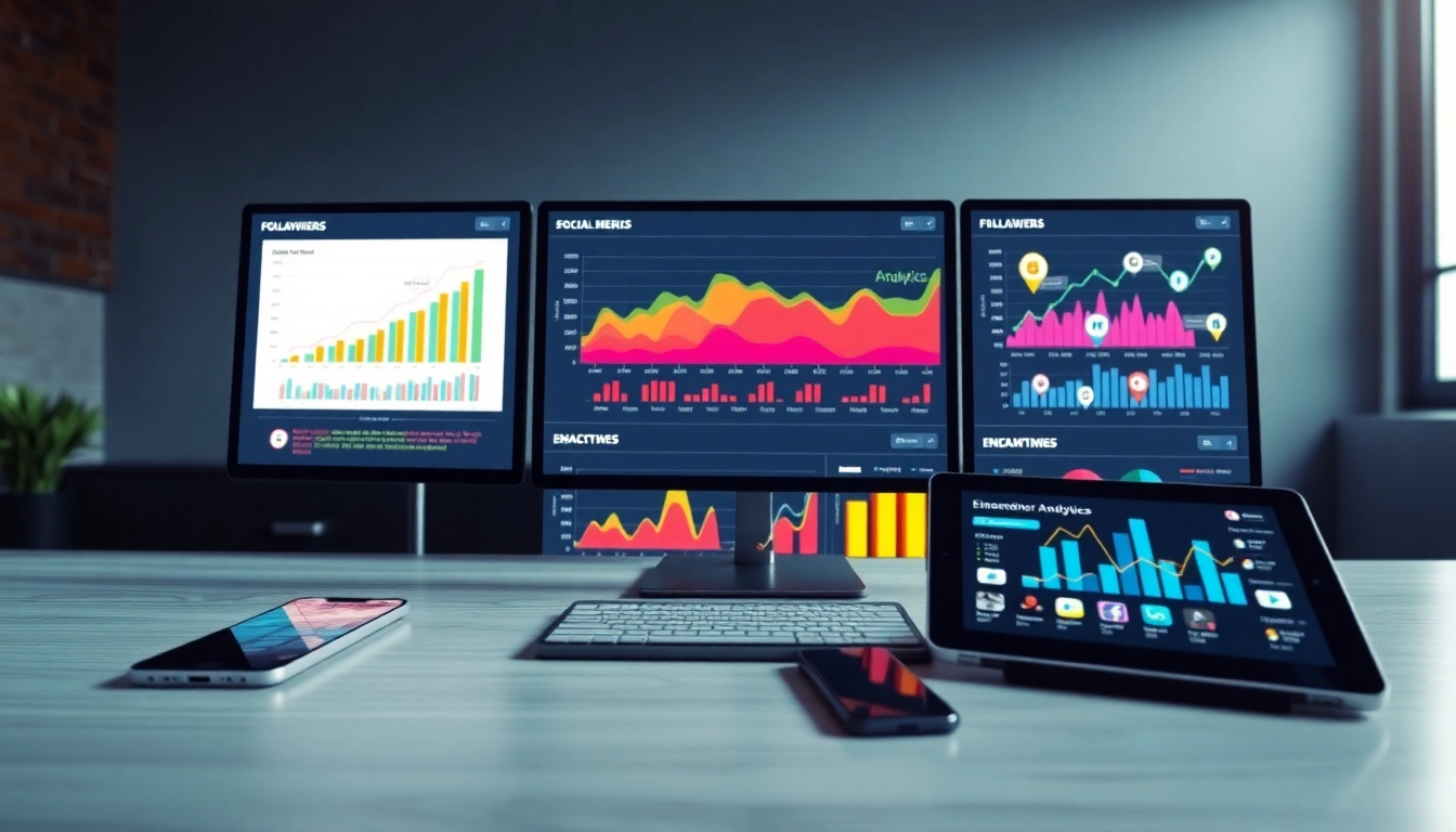 Analyze growth metrics at https://boost-social-media.com with a vibrant social media dashboard.