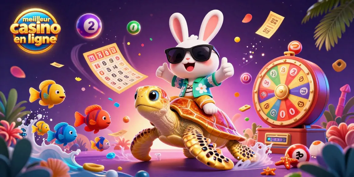 Vivez l'expérience du meilleur casino en ligne avec notre illustration 3D dynamique et colorée.