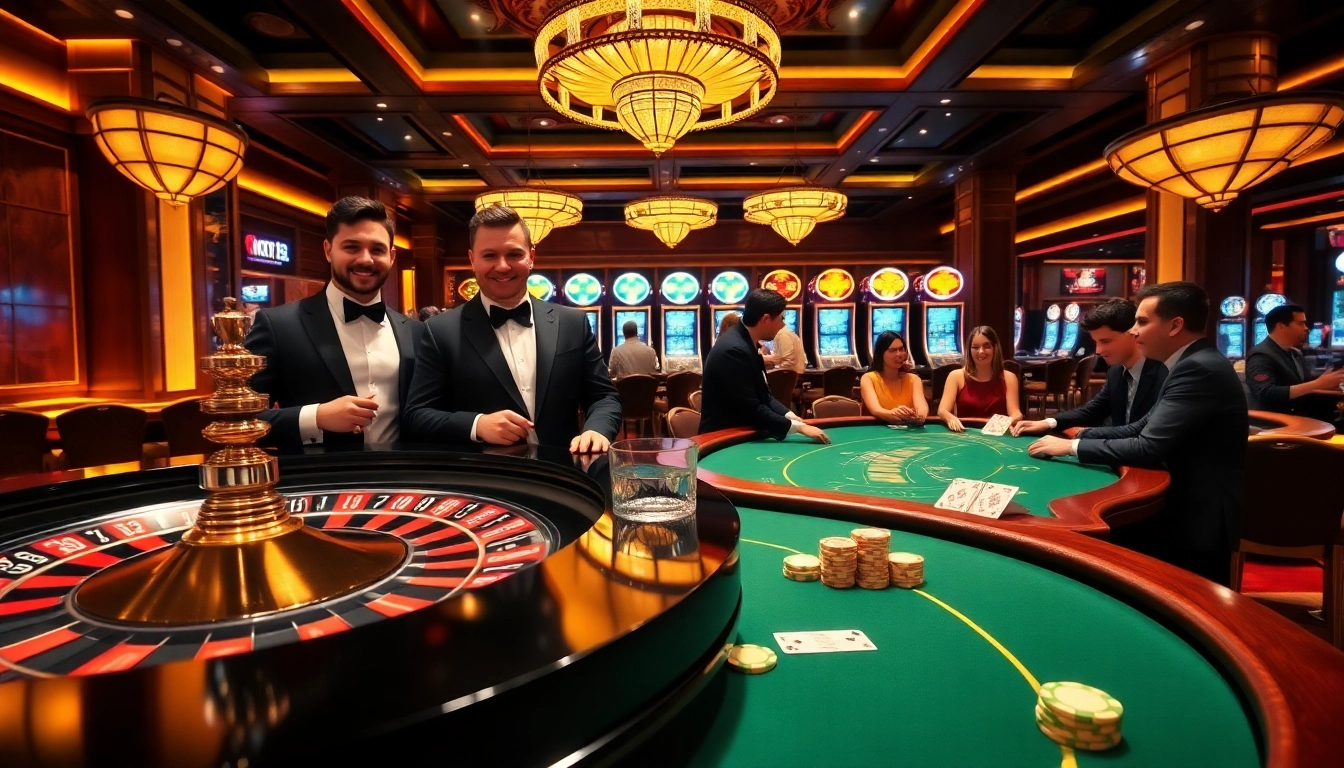 Experience the excitement of kpi4d with professional dealers at a luxury casino table.