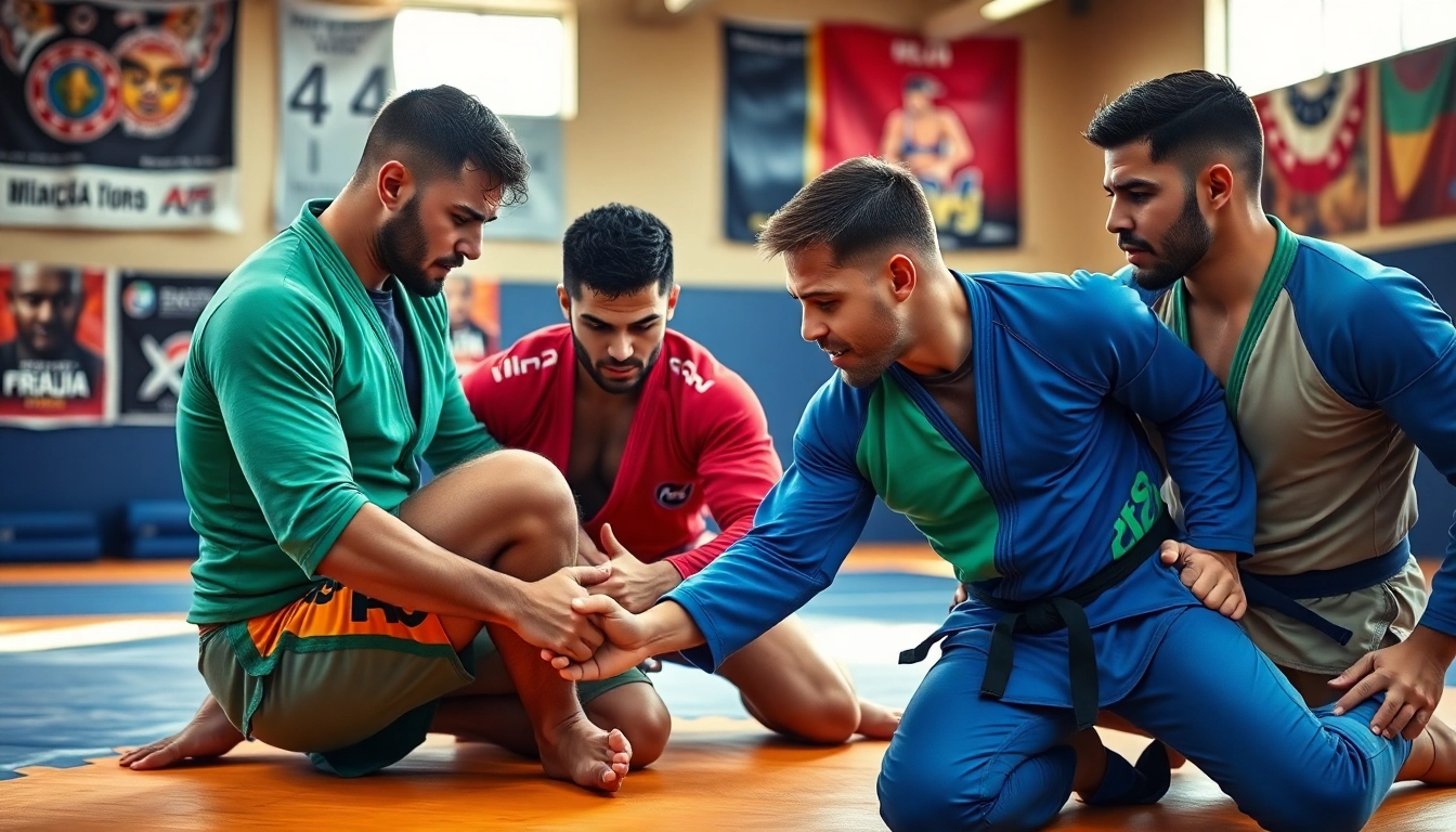 Train with vibrant BJJ Rash Guard Sets showcasing professional athletes in action on the mats.