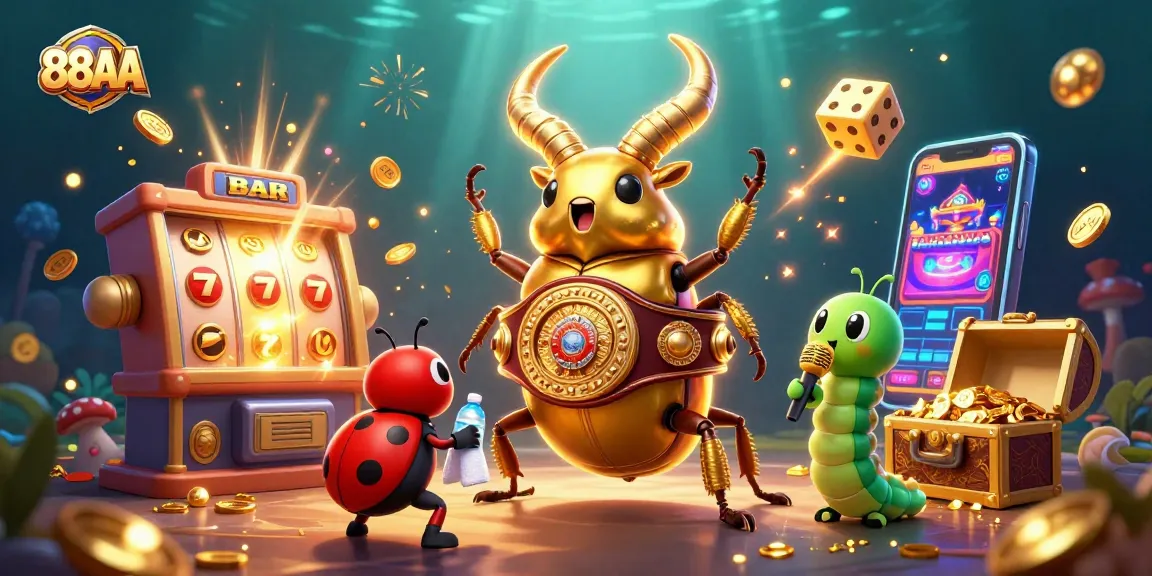 Join the thrilling action at 88AA casino with a glorious jackpot explosion showcasing vibrant games and dynamic characters.