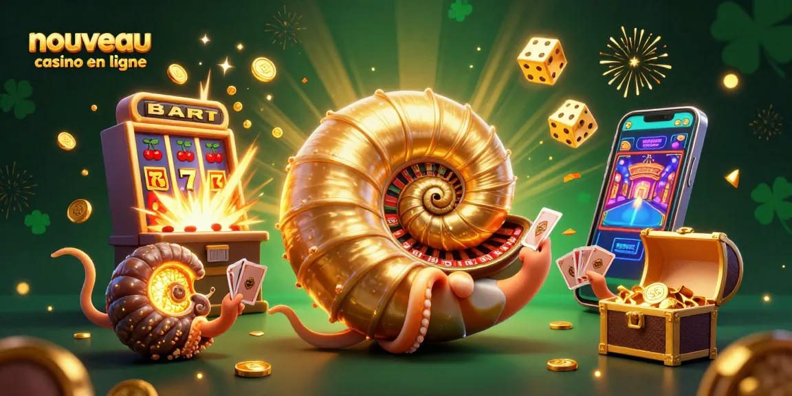 Découverte de nouveau casino en ligne avec une illustration vibrante mettant en avant des éléments de jeu dynamiques et colorés.