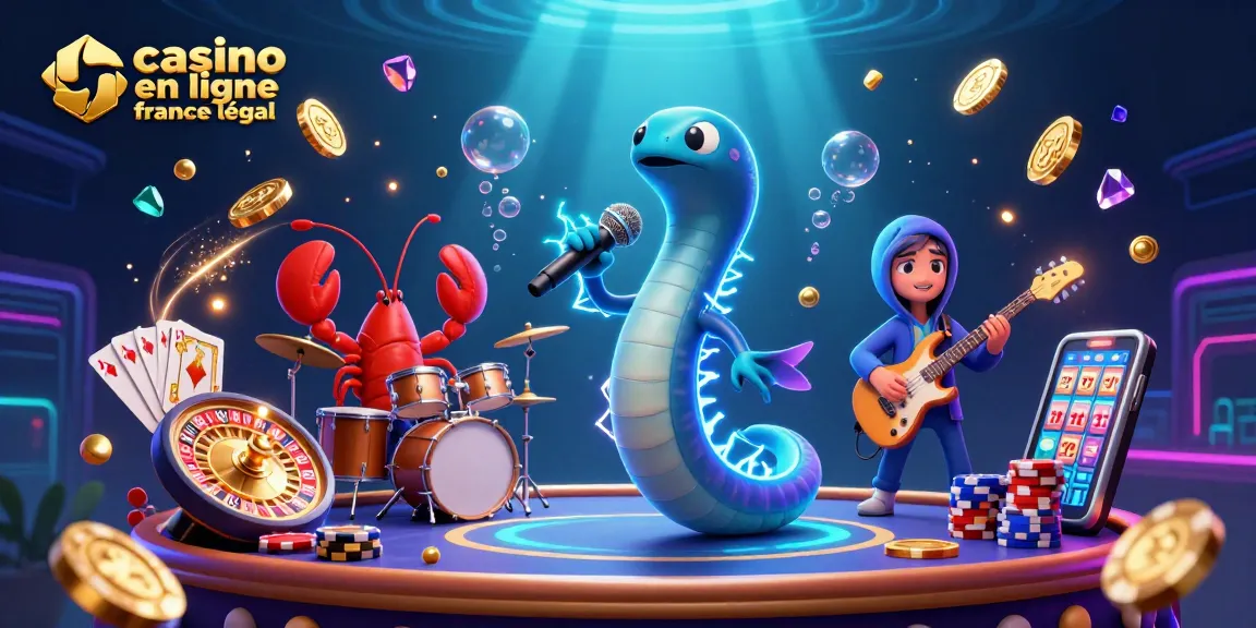 Des personnages animés jouent dans un casino sous-marin avec des pièces d'or, évoquant le casino en ligne légal en France.