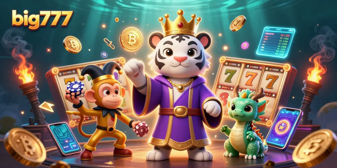 Engage with big777's vibrant slot scene featuring charismatic characters and exciting casino elements.