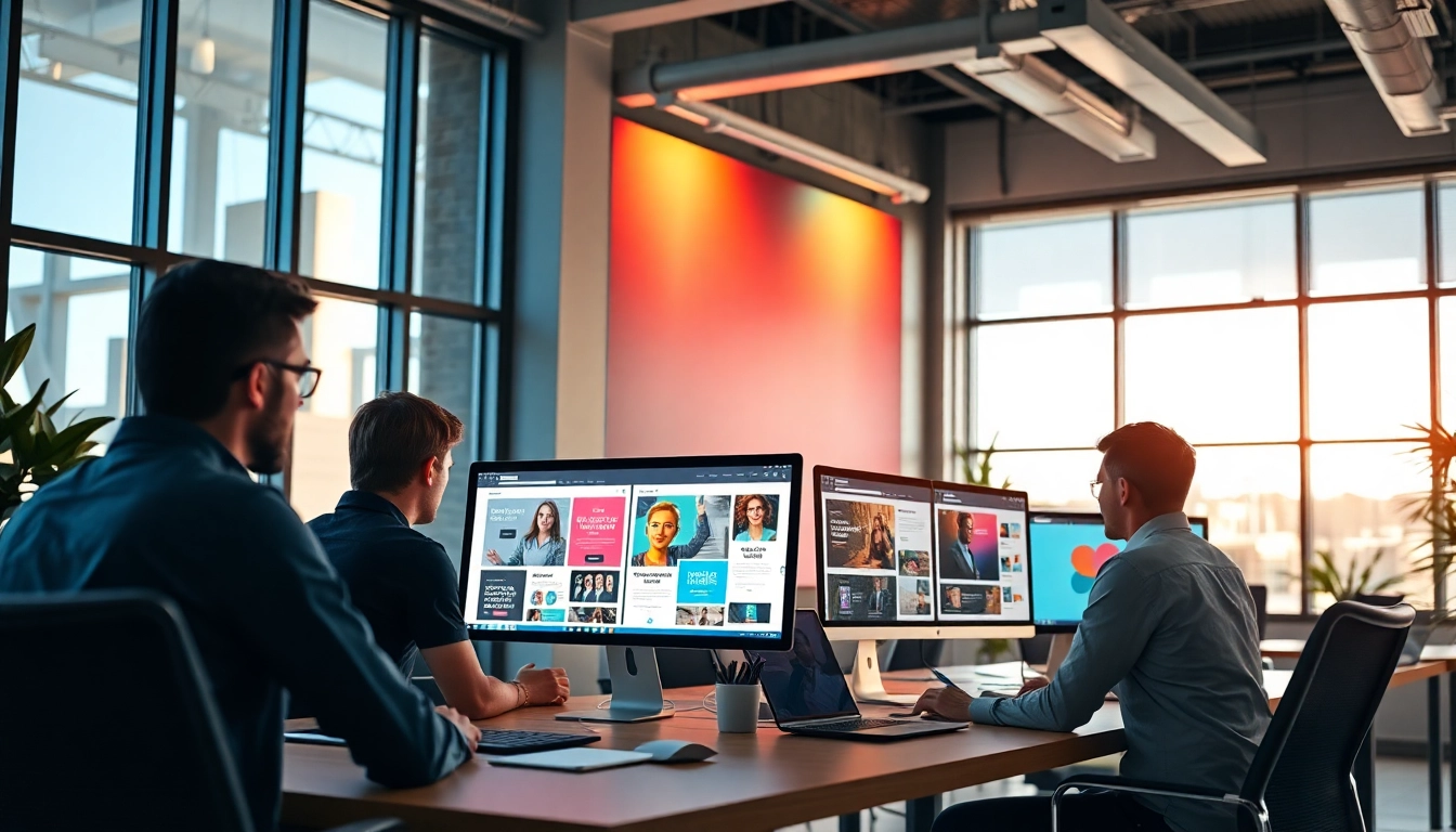 Creating innovative web design edmonton solutions in a collaborative workspace.
