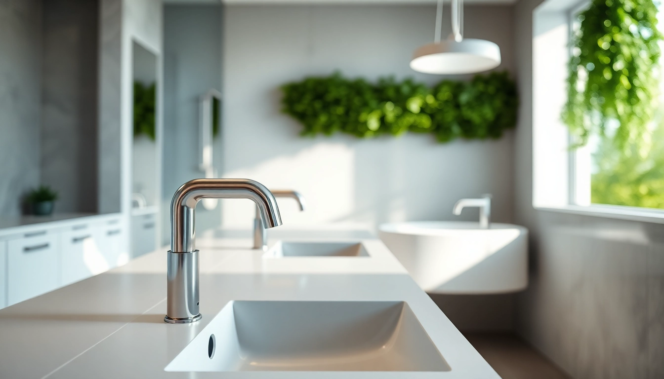 Die hochwertige Sanitärlösung von sonni sanitär GmbH zeigt innovative Badezimmerarmaturen in einem modernen Design.
