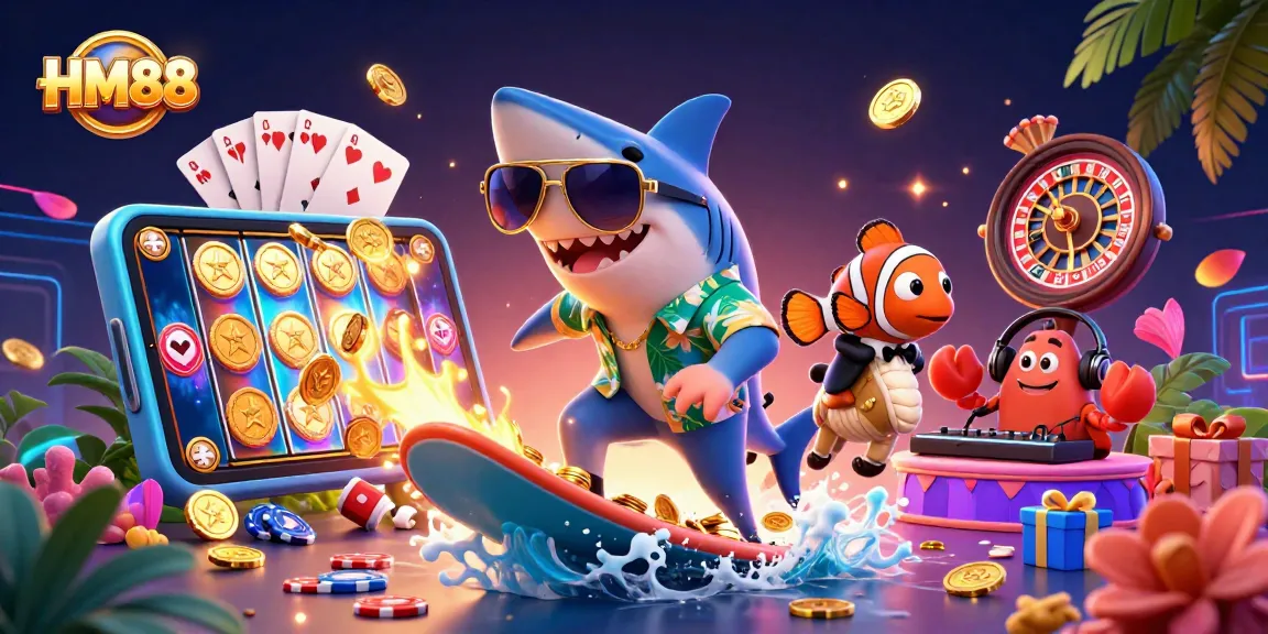 Experience thrilling gameplay at HM88 with vibrant characters and casino action!