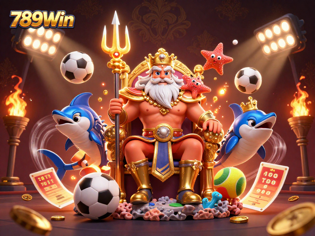 Experience thrilling bets with 789Win, featuring Neptune and dynamic casino elements.
