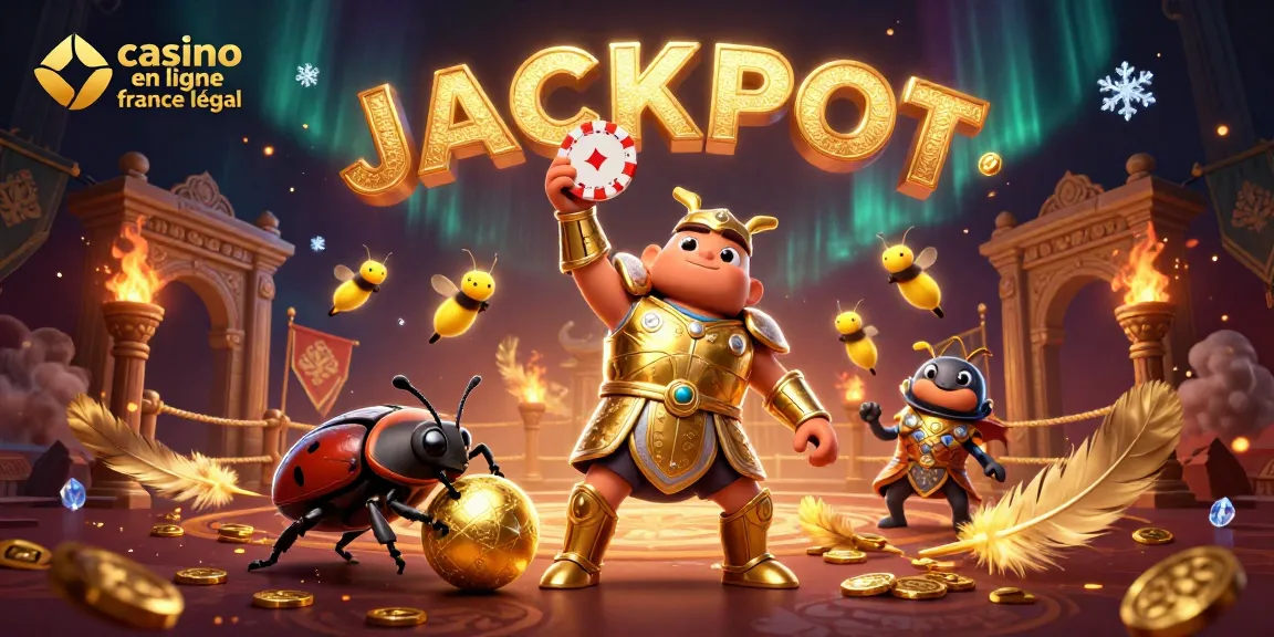 Atteignez le JACKPOT avec l'illustration de casino en ligne France légal animée!