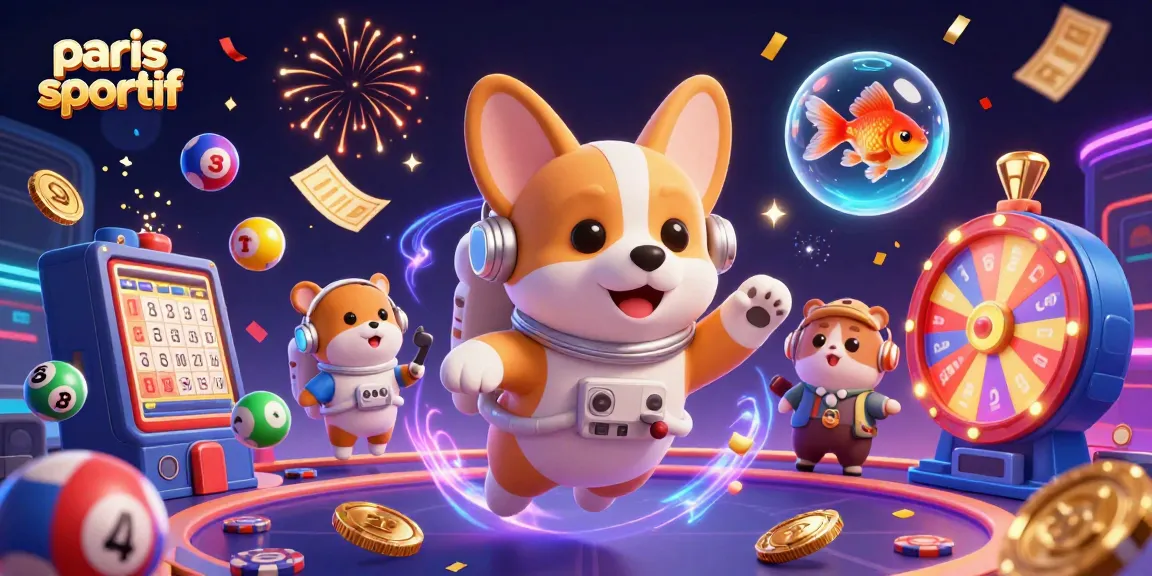 Découvrez le monde du paris sportif avec cette illustration dynamique d'un chien astronaute et ses amis dans un casino spatial.
