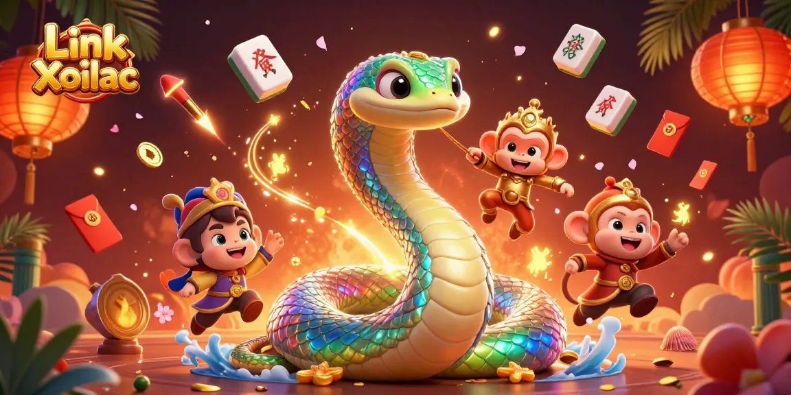 Engage with Link Xoilac in a dynamic illustration filled with vibrant gambling symbols.