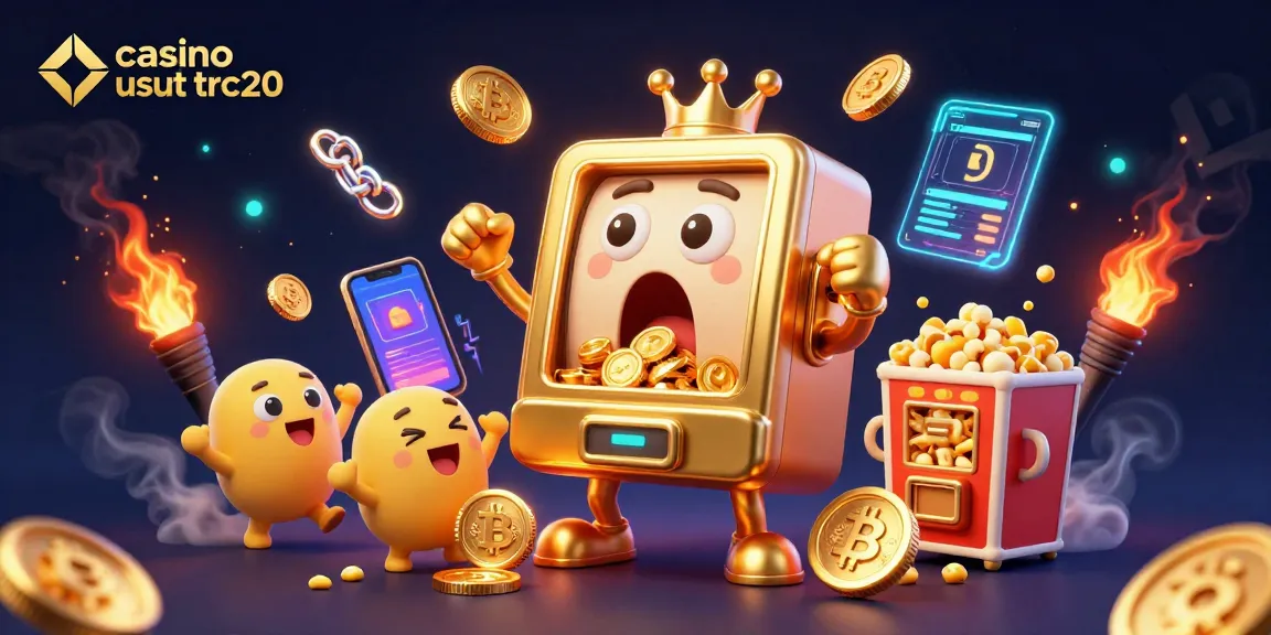 Vincite emozionanti nei casino usdt trc20 con slot machine e monete di criptovaluta che piovono