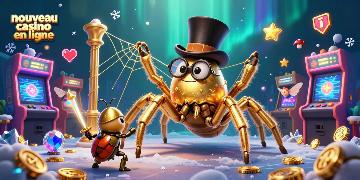 Essayez nouveau casino en ligne avec une araignée dorée géante et un courageux petit chevalier dans une scène distrayante.