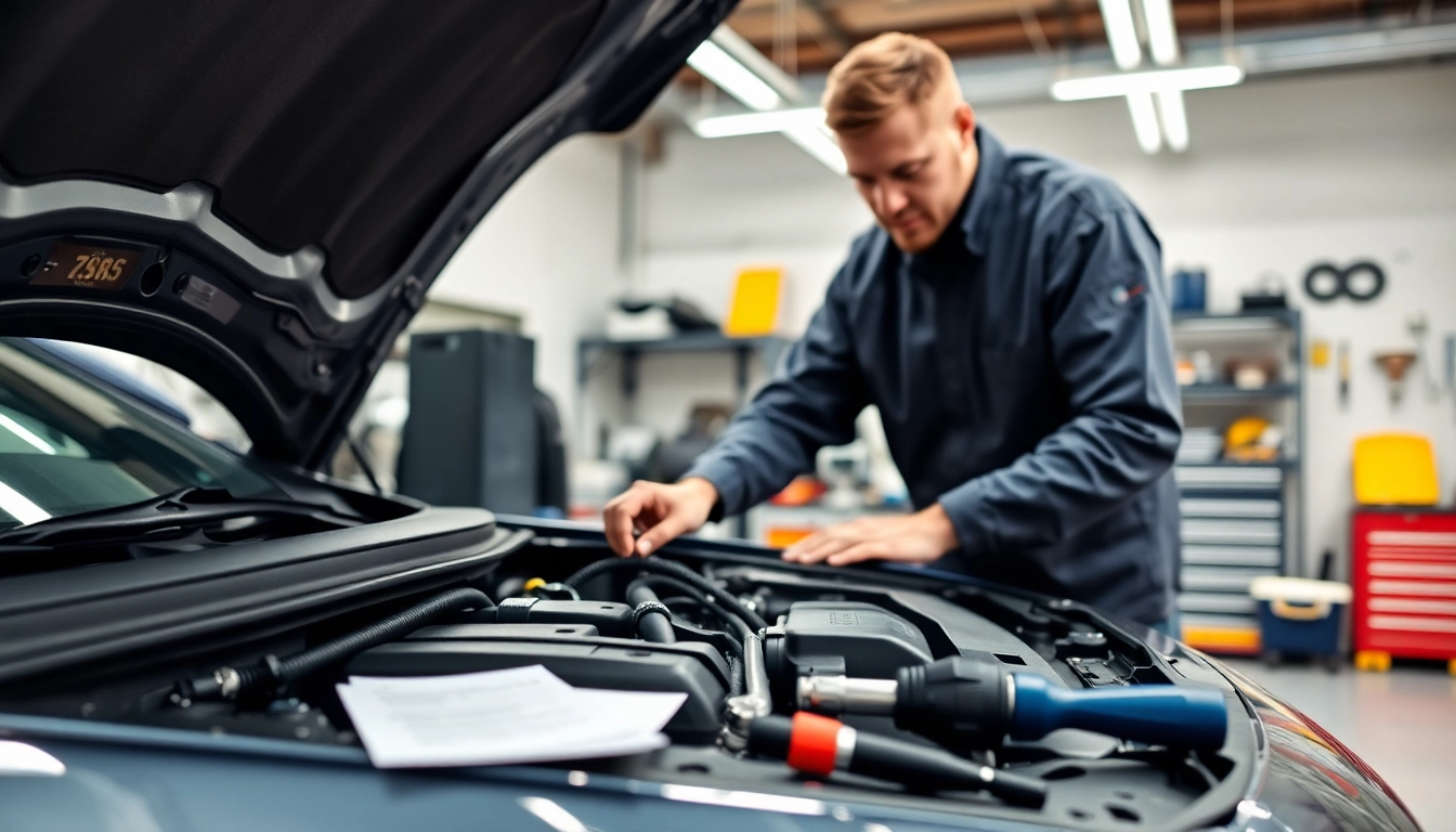 Understanding extended auto warranty services with a mechanic focusing on vehicle maintenance.