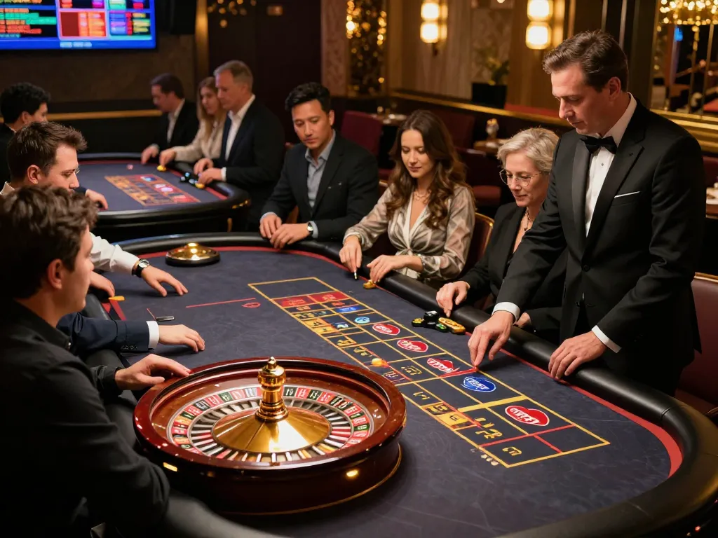 Players engaging at a live casino table at RIKVIP, showcasing dynamic betting excitement