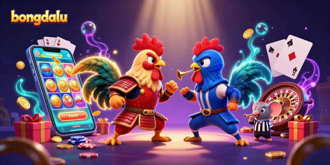 Engage with the action on Bongdalu as roosters face off in a dynamic casino scene.