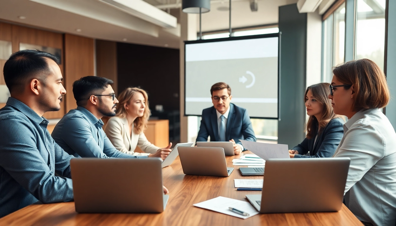 Collaboration on contracts and grants in a modern meeting setting.