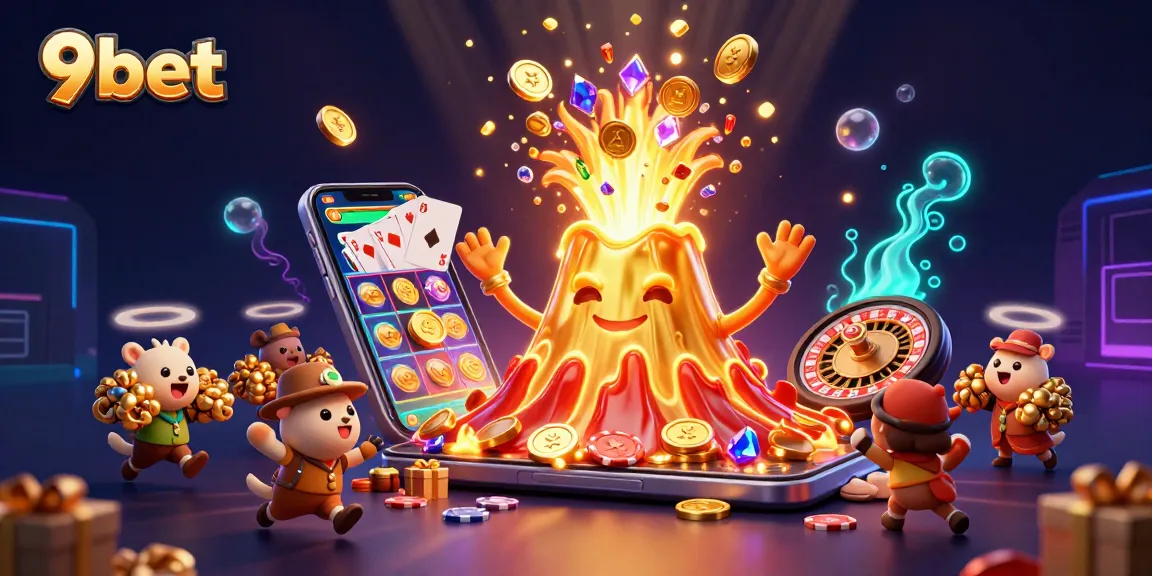 Experience thrilling wins at 9bet with a vibrant explosion of coins and treasures!