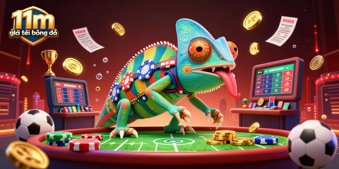 Engage with thrilling football betting action at 11m giải trí bóng đá, showcasing vibrant characters and dynamic game elements.