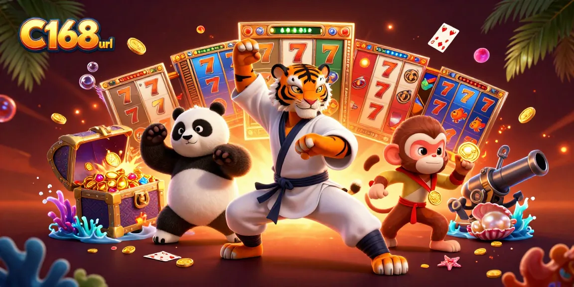 Engage with C168 url as the kung fu tiger and panda disciple highlight thrilling slot gaming.