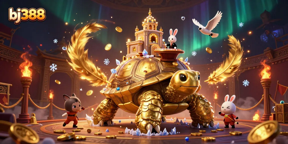 Experience thrilling games with bj388 featuring a golden tortoise casino and dynamic bird action.