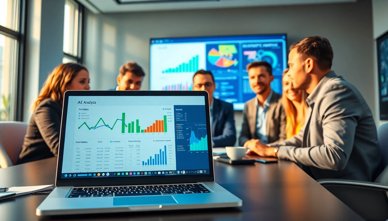 Utilize AI for competitive intelligence in a collaborative analytics meeting to analyze market trends.
