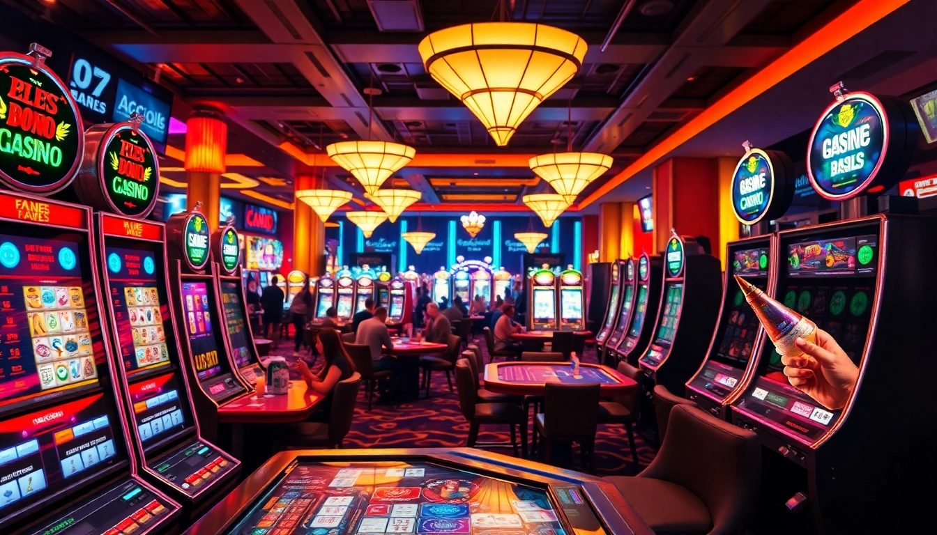 Explore dynamic casino sites with thrilling gaming tables and vibrant crowds in a lively atmosphere.