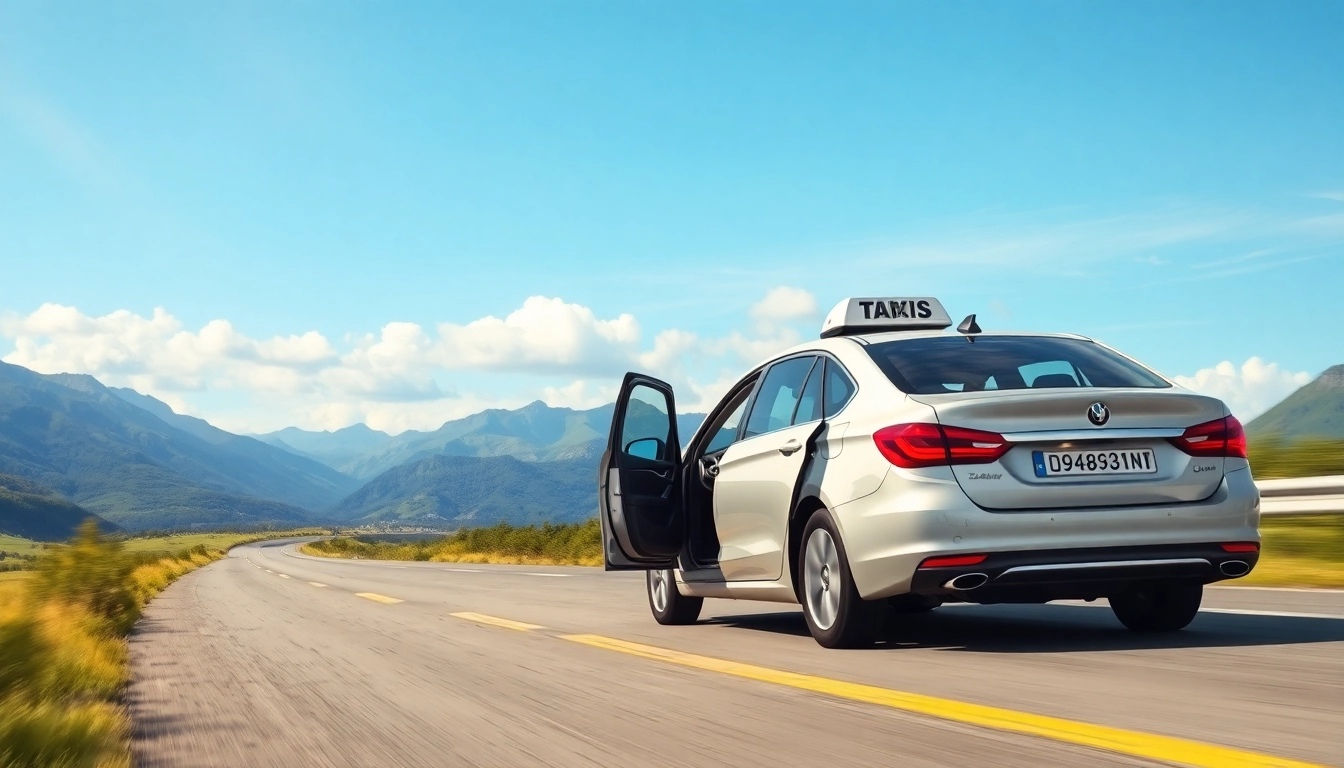 Experience seamless long distance taxi transfers in a modern, scenic taxi journey.