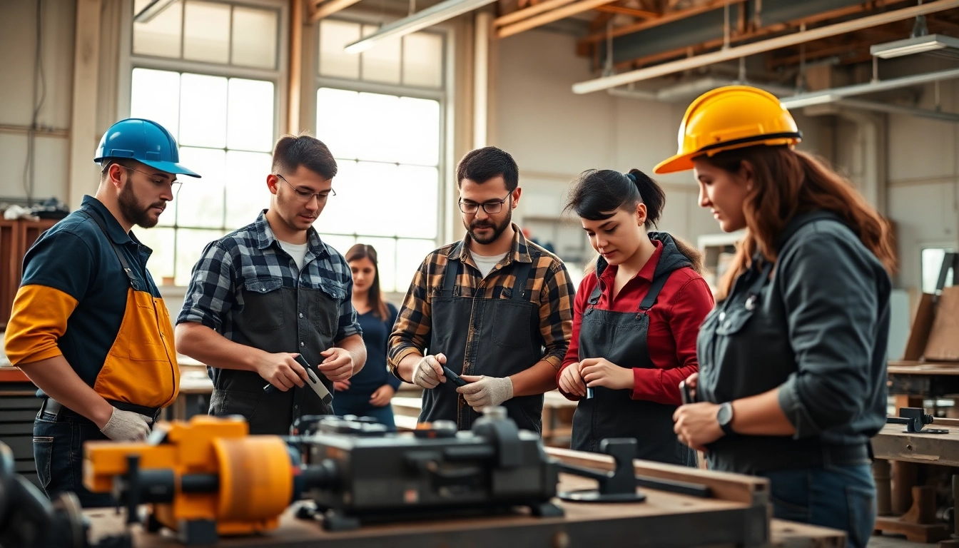 Apprenticeship in a contractor apprenticeship training environment with mentors.