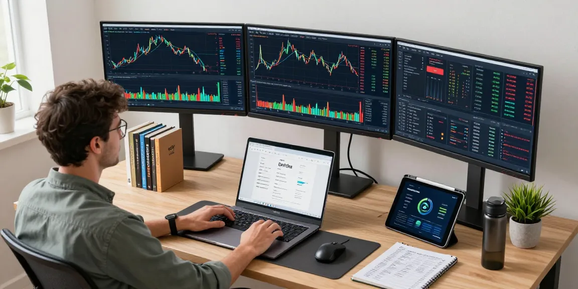 MetaTrader 5 官网的专业加密货币交易环境，展示多种货币交易图表和分析工具的现代办公室设置