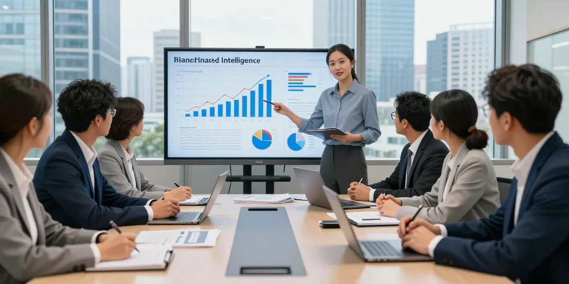 Collaborative team discussing financial crime intelligence analysis in a modern office.