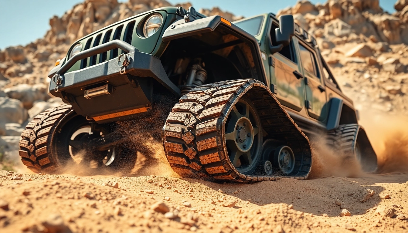 Recovery Tracks aid an off-road vehicle navigating tough terrain, showcasing durability and efficiency.