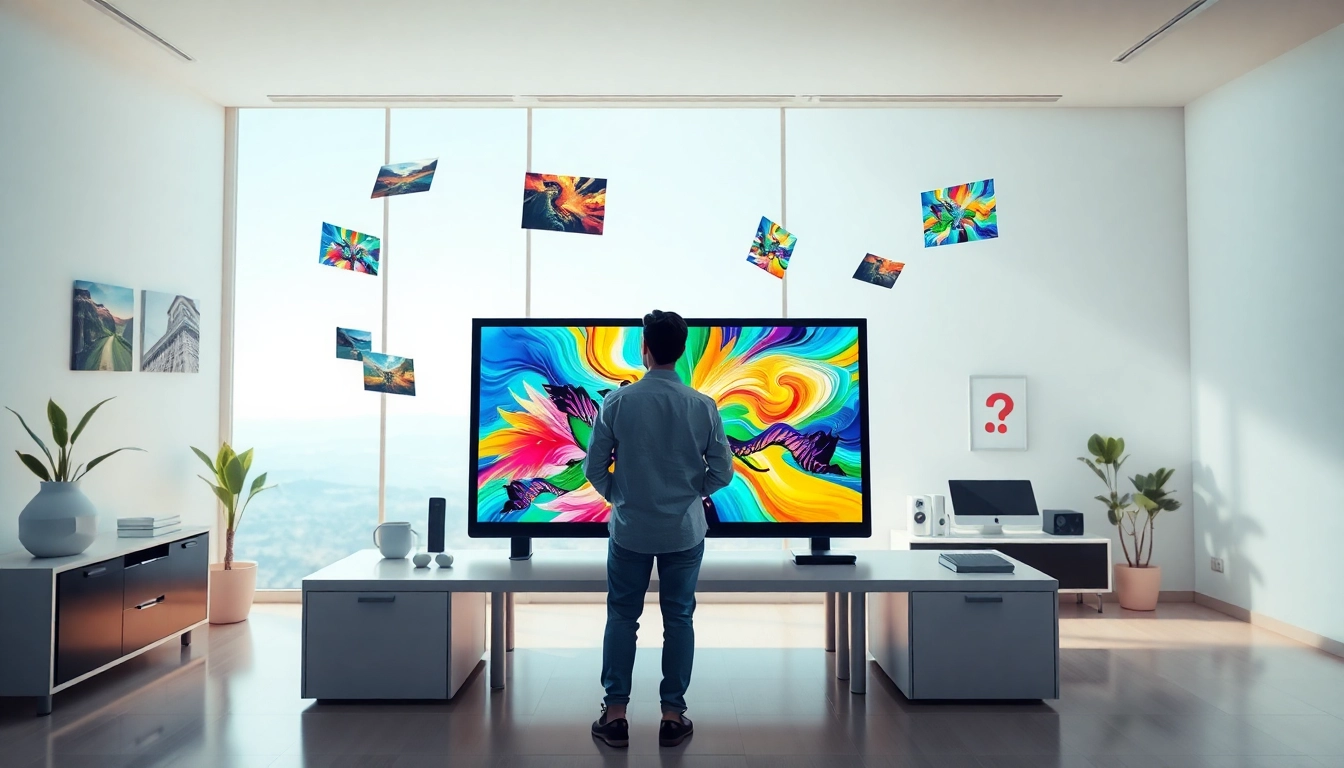 Visual representation of an advanced image generator displaying vibrant creations.