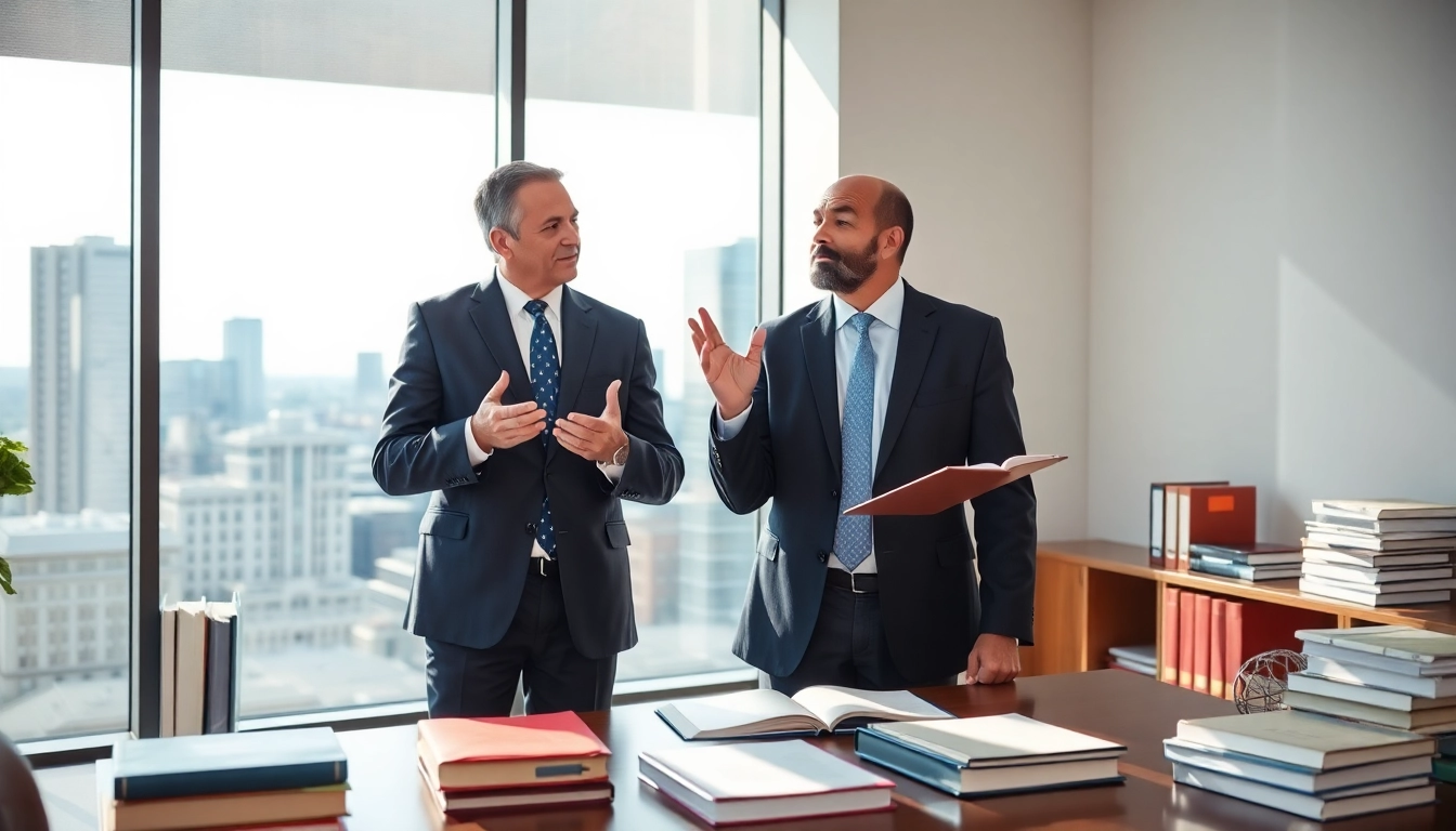 Consultation with a professional Stockton Accident Lawyer in a modern office environment.