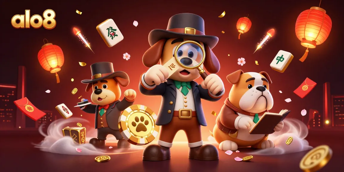 Engage with alo8 as a detective discovers treasure clues within a vibrant casino scene.