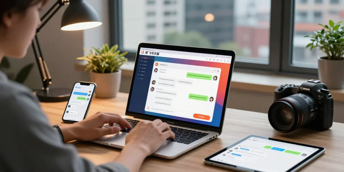Engaging digital workspace showcasing the 纸飞机中文版 app in use, highlighting modern communication tools and user experience.