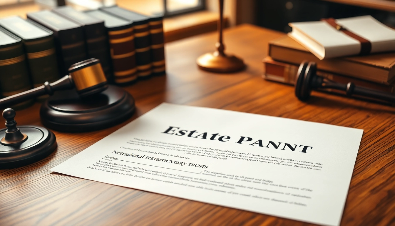 Understand Testamentary Trusts with a professional estate planning document on a desk.