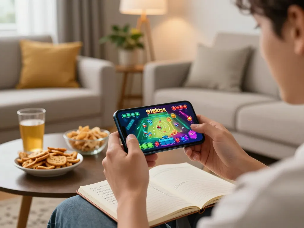 Engaging with the 918kiss smartphone app for exciting mobile casino gaming.