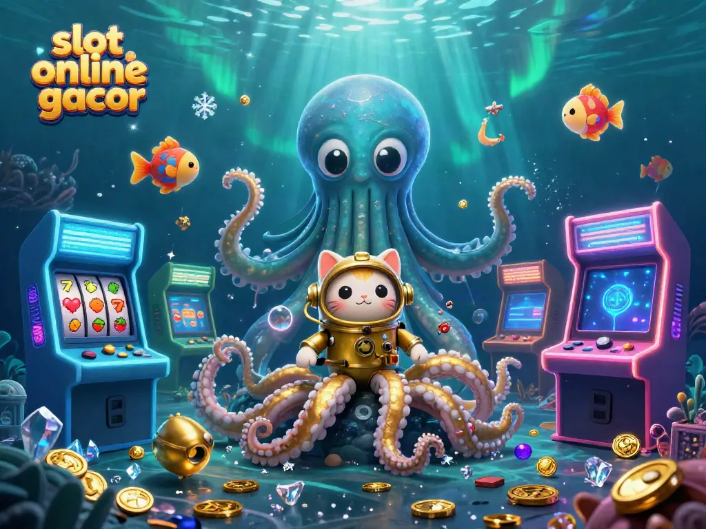 Experience thrilling excitement with slot online gacor in this vibrant underwater scene.
